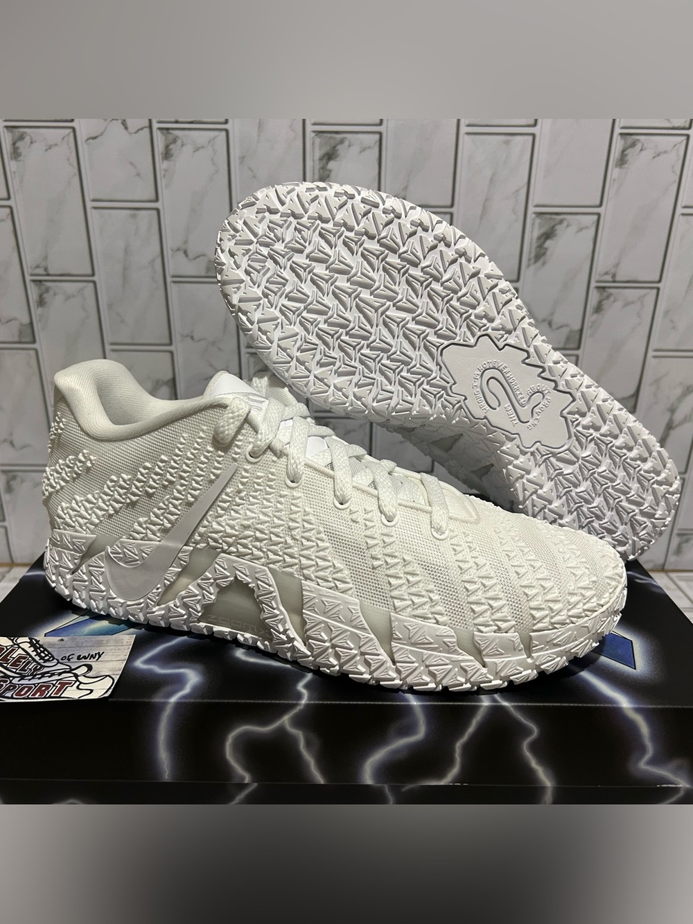 New Nike Ja 3 TB Basketball Shoes Triple White Custom Mens Size NBA NCAA
